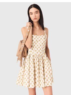 Maje 2026 New Arrival Floral-Print Strappy Dress